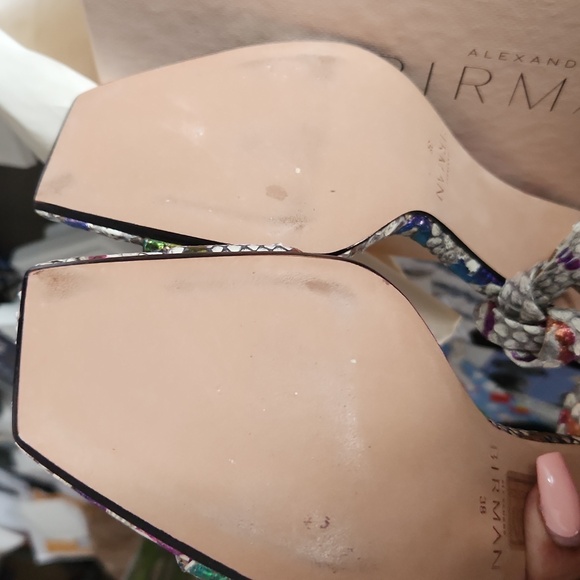 Alexandre Birman Snake Python Print Clarita Sandal Rainbow 38 - Picture 6 of 9